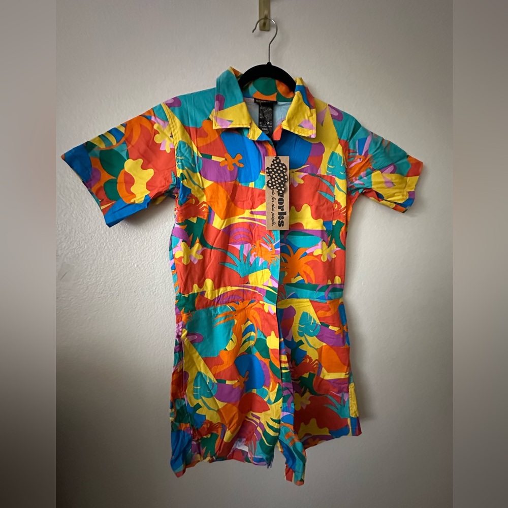 Nooworks Shortalls - Tropico Size Small NWT